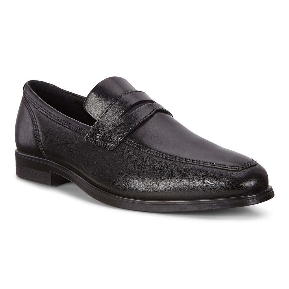 Loafers Hombre - ECCO Queenstown Penny - Negros - VQS796140